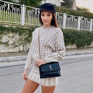 Fashion Nova Sweater and Skirt Set